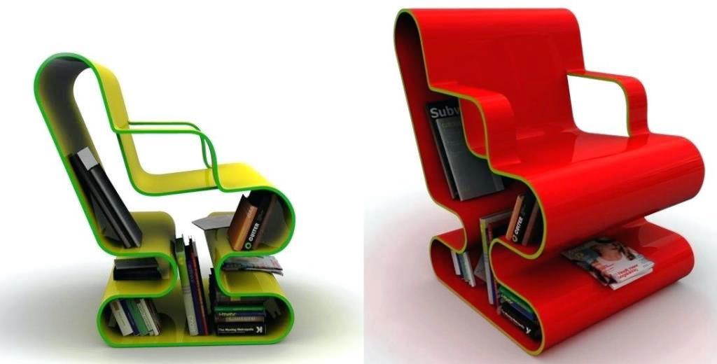 кресло-библиотека, мебель, поделки для дачи