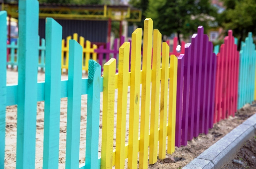 заборы, как покрасить забор, забор для сада